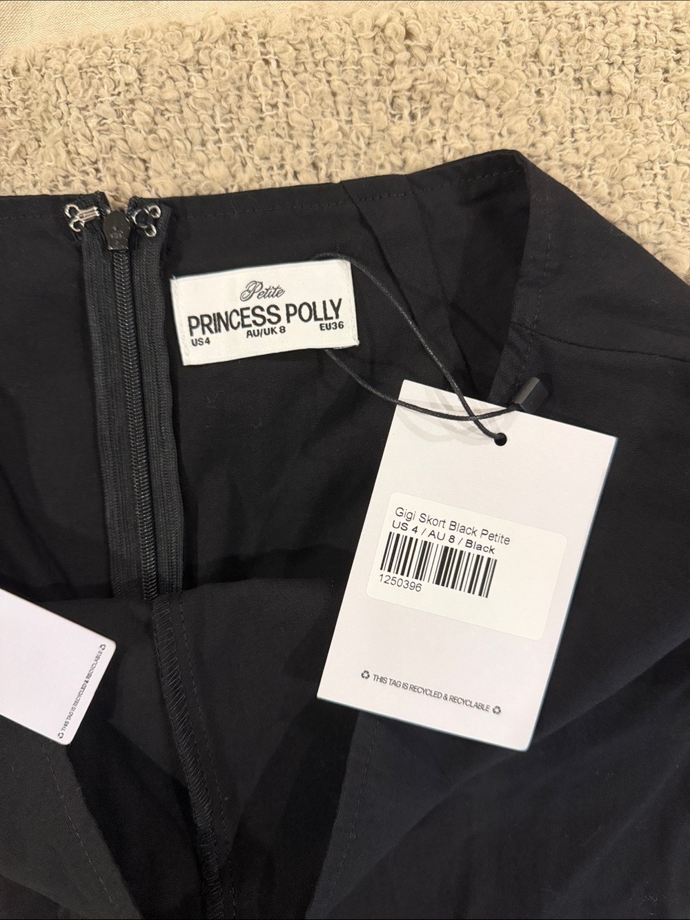 Princess Polly Black Skort - Petite - Picture 2 of 2
